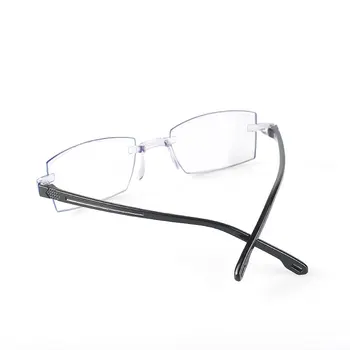 Nové bezrámové vzdálené a blízké čtení brýle anti modré světlo multifokální presbyopie brýle pro muže a ženy