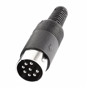 50 ks 13 mm DIN Konektor Pájecí žehlička DYI Konektor 8 Pin s Plastovou Rukojetí Samec Audio Video