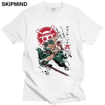 Módní Pirate Hunter Zoro T Shirt pro Muže, Bavlna Stylové tričko O-neck Krátký Rukáv Anime Jeden Kus Tričko Topy Oblečení