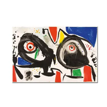 XINQI Joan Miro Moderní Surrealismus Art Plátno Obrazy Abstraktní Obraz Retro Umění Plakátu A Tiskne Zeď Pokoj Domácí Dekorace