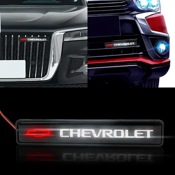 Chrome Přední Kapotu Chladiče Pronájem Odznak LED Zdobí Světla pro Chevrolety Cruze Captiva Lacetti, Aveo Niva Trax Onix Světlo Příslušenství