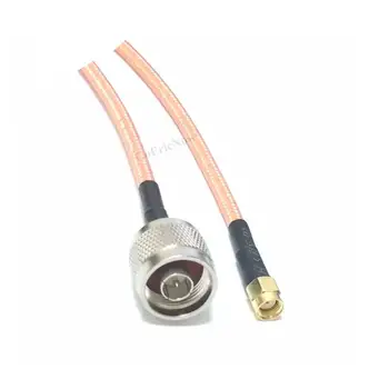 10 Ks RF Koaxiální N zástrčka-SMA/RP-SMA Male pro Kabel RG142 Konektor Plug (0.1~1m)