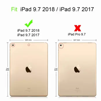 Multi-násobné Pevný Smart Kožené Pouzdro Pro Apple iPad 9.7 2017 smart Cover pro iPad 9.7 2018 kryt A1822 A1823 tablet pouzdro+Fólie+Pero