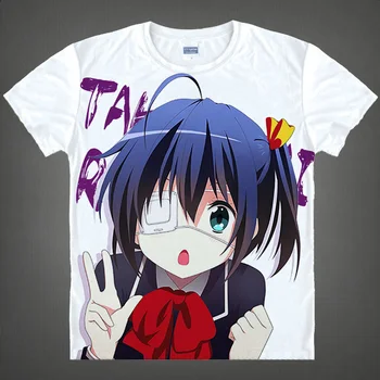 Chuunibyou Demo Koi Ga Shitai Anime Tištěné T-shirt Yuuta Togashi trička Takanaši Rikka Ženy Módní Topy Letní Tees