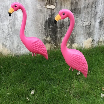 Nordic Trávník Ornament Pink Flamingo je Pravdivý jak k Přírodě Plastový Zahradní Zvířata Domácí Party Svatební Výzdobu Domů Ložnice Dekorace