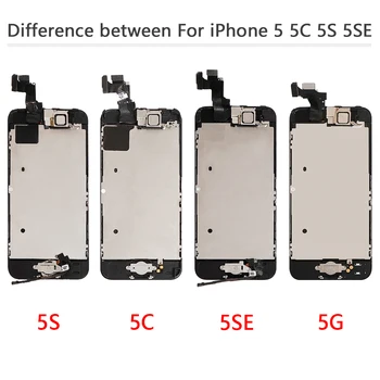 Sinbeda Pro iPhone 5 5s 5c se LCD Displej Dotykový Displej Digitizer Shromáždění+Home Tlačítko +Přední Kamera+sluchátko Full Screen