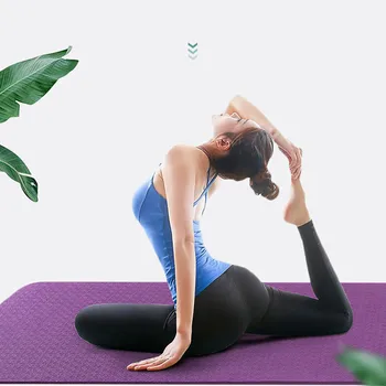 TPE Yoga Mat s Polohy Linky Non Skluzu Carpet Mat Pro Začátečníky Životního prostředí Fitness Gymnastika Rohože