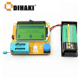 Digitální Baterie Tranzistor Tester LCR ESR Metr Mega328 Dioda Triode Kapacitní Odpor MOS/PNP/NPN + Zkušební Klip