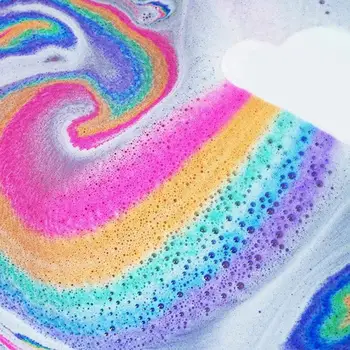 1/3KS Rainbow Cloud Vana Sprcha Bomba Míč Přírodní Péče o Pleť Výživný Esenciální Olej Hydratační Koupelová Sůl Mýdlo Duha