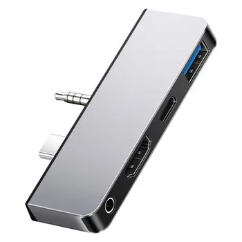 Newset 4 V 1 USB C HUB Dokovací Stanice pro Povrchovou Jít 4K HDMI PD Nabíjení USB 3.0 3.5 mm Sluchátkový Adaptér Pro Microsoft Tablet