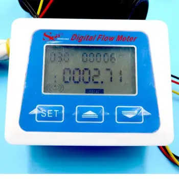 Digitální LCD displej průtok Vody čidlo měřiče průtokoměr totameter Teplotní rekord S G1/2 snímač průtoku