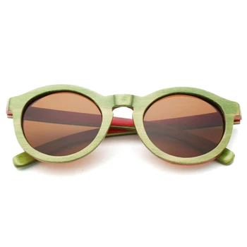 Zelený skateboard dřevěné sluneční brýle, ženy, Jarní závěs bambusové dřevo sluneční brýle UV400 Retro sluneční brýle oculos de sol feminino