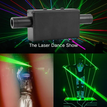 Mini Dual Směru Zelený Laser Meč Pro Laserové Man Show dvouhlavý Široký Paprsek Laseru, Double laser pero Tanec Dj Show