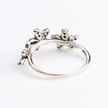 Originální 925 Sterling Silver Pan Prstenu Nové Oslňující Sedmikráska Ring Pro Ženy Svatební Party Dárek Módní Šperky