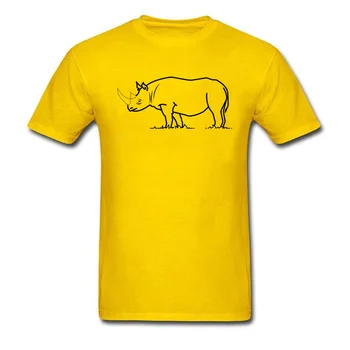 Nosorožec Bez Rohu Tisknout Na Tričko Mužů Letní Módní Značky Neformální Vzory Tričko Levnější Kvalitní Bavlněné Oblečení