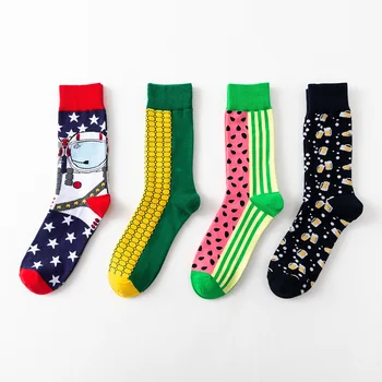 4 Párů/lot Harajuku Muži Ženy Ponožky, Legrační, Šťastný, Novinka Ponožky Van Gogh Mural Světě Slavná olejomalba Ponožky Módní Umění Ponožky