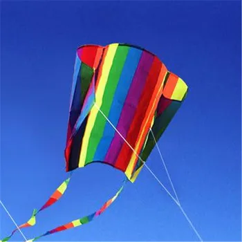 2020 Hot Prodej Barevné Parafoil Kite s 200cm Ocasy 30m Létání Linky Venkovní Měkké Fly Kite Hračky pro Děti Dárek Venkovní Nástroj