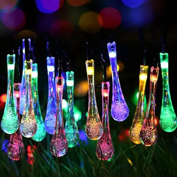 Sluneční Světlo 30led String Kapka Vody Dekorativní Lampa Venkovní Vodotěsné Vánoční Zahrada Barvu Lampki Choinkowe Rampouch