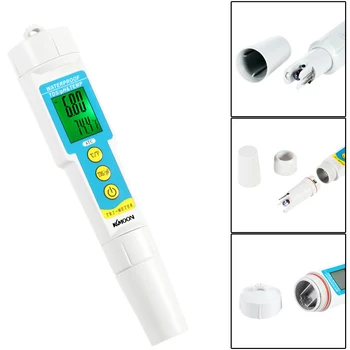 3 v 1 Kvality Vody Tester Pít Vodu, Kvalitní Analyzátor TDS PH Metr pro Akvarijní Multi-parametr pH Vody Monitor Acidometer