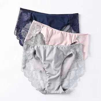 ZNIČIT M-4XL dámské kalhotky blízcí kalhotky bezešvé ultra-tenké spodní prádlo ženy, sexy krajkové kalhotky dámské spodní prádlo
