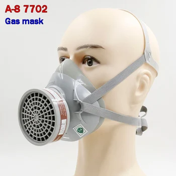 Vysoce kvalitní respirátor plynová maska-8 7702 Nastavit ochrannou masku Graffiti sprej malování pesticidů, průmyslové bezpečnostní plynová maska