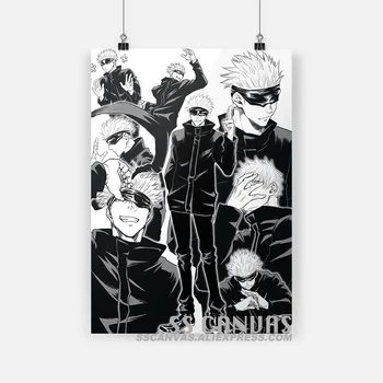 Satoru Gojo Jujutsu Kaisen Estetické Anime Dekor Malířské Plátno Umění Zdi Obrázky Domácí Obývací Pokoj Dekorace Otisky Plakát