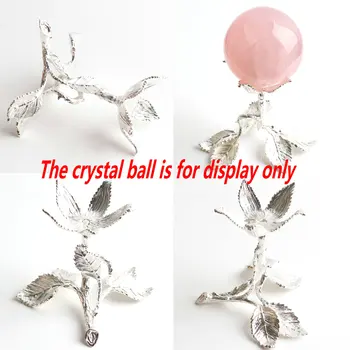 1KS Zlatý Kousek Listu Tvar Kovové Řemesla Stand Podstavec Křišťálové Koule Základna Nadace Pro Crystal Vejce A Koule Ball