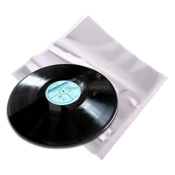 12 palcový vinyl record bag zahušťování typ staromódní záznam sáčku OPP vnější sáček 50 kusů statické-zdarma taška Dropship