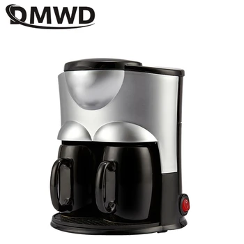 DMWD 1 Šálek / 2 Šálku Mini Odkapávací Kávovar 220V Osobní Americký Kávovar S Šálkem Kávy konvice na Čaj Pro Domácnosti A Kanceláře