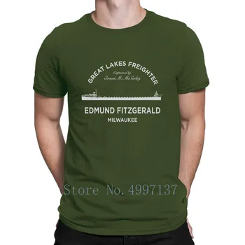 Edmund Fitzgerald Crew T Shirt Fit, Pohodlné Bavlněné Jarní Rodiny Jedinečný Charakter S-3xl Triko