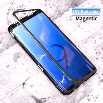 Samostatné Magnetické Kovové Pouzdro Pro Samsung Galaxy Note 20 S20 Ultra Poznámka 10+ 9 8 S8 S9 S10 Plus S10e S7 Edge Jasné, Tvrzené Sklo
