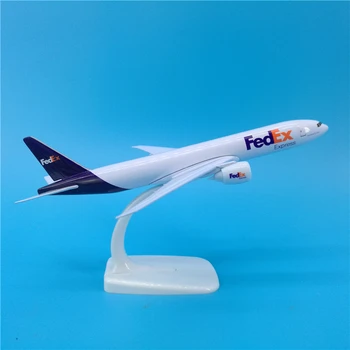 Standable letectví model 20 CM 1: 300 měřítko B777 FedEx nákladní letadlo letadlo letadlo die-lití slitiny modelu hračky kolektivní hračky