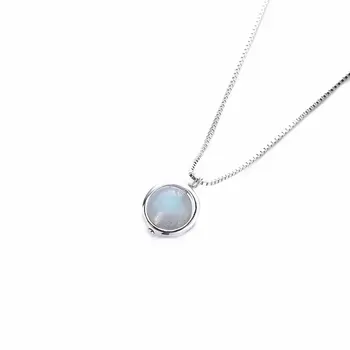 Moonmory Real 925 Sterling Silver Labradorit Přívěsek polární záře Crystal 2019 Nový Design aurora Přívěšek Náhrdelník Šperky