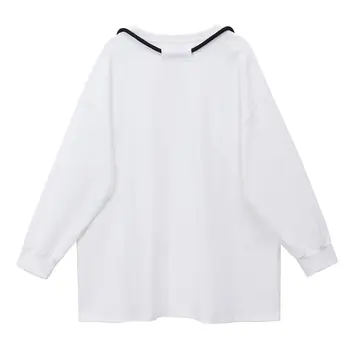 XITAO Patchwork Kapsy Solid T Shirt Ženy 2020 Zimní Ležérní Módní Styl, Temperament Celý Zápas O Krk Dámské Oblečení ZY2932