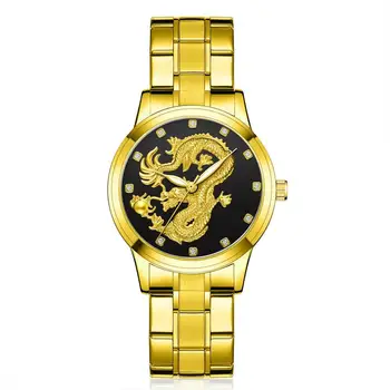 Značka Módní Ocelový Řemínek Luxusní Hodinky Muži Kreativní Dragon Quartz-hodinky, Ležérní Mužské Sportovní Masculino Podnikání náramkové Hodinky Hodin