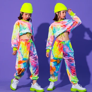 Rave Hip Hop Dance Oblečení Pro Dívky Značkové Oblečení Kostým Dospívající Crop Topy Tanečnice Oblečení Jazz Oblečení Taneční DL6931