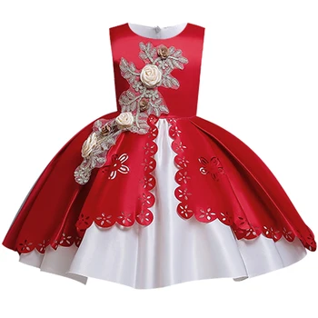 2021 Nová Baby Dívky Šaty Flitry Šaty Šaty Pro Dívky Elegantní Narozeninovou Party Šaty Dětské Oblečení Vestidos 2-10 Rok