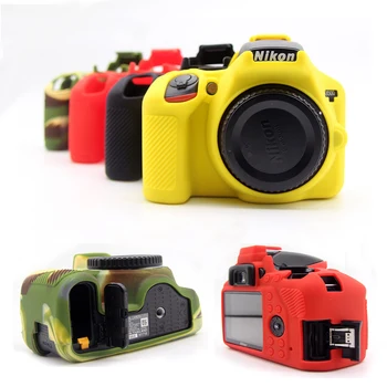 Měkké Silikonové Gumové pouzdro na Fotoaparát taška Pro Nikon D3400 D3500 Ochranné Tělo Kryt Kůže shell Portable