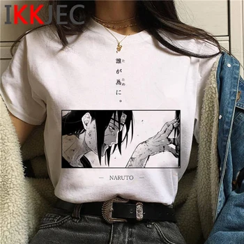 Naruto T-Shirt Japonské Anime Muži Sasuke Vtipné Kreslené Akatsuki Tričko Ležérní Streetwear Harajuku T shirt Hip Hop Top Tees Mužské