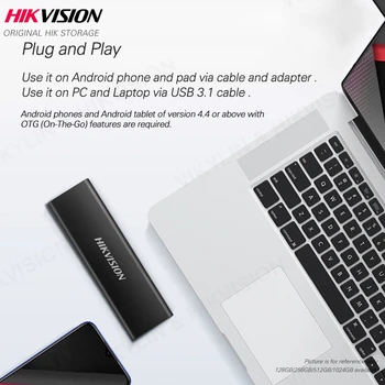 Hikvision HikStorage Portable SSD 128GB, 512GB Externí SSD 1TB Disk 256GB SSD, USB3.1 Typ-C, ssd Disk nahradit hdd