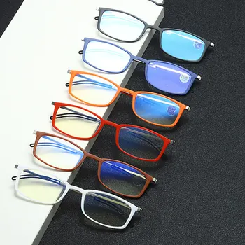 Nové Módní Přenosné Brýle na Čtení High-Definition Ultratenkých Anti-Blue Light Full Rim Unisex TR90 Kovové Brýle