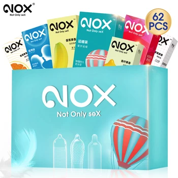 NOX Kondomy pro Muže Přírodního Latexu, Ultra Tenké Extra Mazání Hladké Žebrované Tečkovaných Schvaluje Penisu, Kondomy, Sex Hračky Pro Páry
