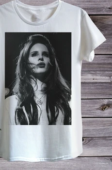 Lana Del Rey T-Shirt Pro Muže, Ženy A Unisex Sexy Černé Bílé Rty Letní Styl Casual Wear Tričko