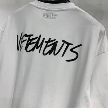 2021ss Nadrozměrných Vetements T shirt muži ženy 1:1 Vysoce Kvalitní Logo Dopis Minimalistický Tisk Vetements Tees Vetements T-košile