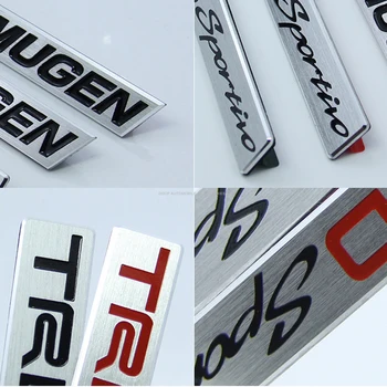 Černá Červená Vazba Rukopisu, Text, Logo, Litá Znak Car Styling Odznak Dekorace Nálepka pro Honda MUGEN Toyota TRD Sportivo