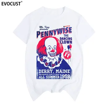 Pennywise klaun Stephena Kinga 1990 Horor TO COSPLAY tee T-shirt Bavlna Muži tričko Nové Ženy, Letní