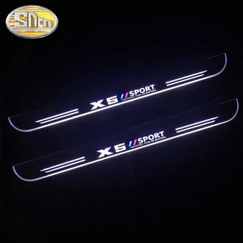 SNCN 4KS Akryl Dynamické LED Vítejte Pedál Auto Šoupat Deska Pedálu Prahu Dráhy Světla Pro BMW X5 E53 E70 F15 G05