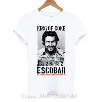 Král Koksu Pablo Escobar Narcos Pánské Tričko Camisetas Hip Hop Tričko Joaquín Guzmán-El Chapo Trávu Plus Velikost