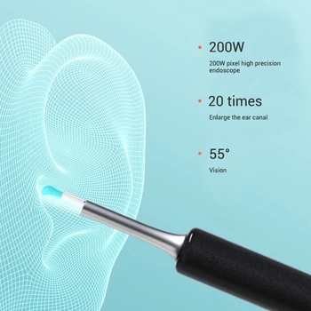 Inteligentní Vizuální Ucha Držet Bezdrátové Připojení 200W Vysoká Přesnost Dobíjecí Ušní maz Nástroj pro Odstranění Ušní Picker Ušní Péče GK9