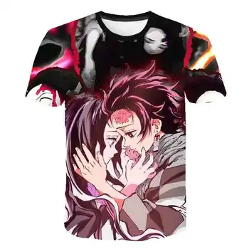 Horké prodávat 3D Demon Slayer t-shirt děti Grafické Top Tees Streetwear Punk Kimetsu Č. Yaiba T Shirt oblečení Japonsko Anime dítě legrační